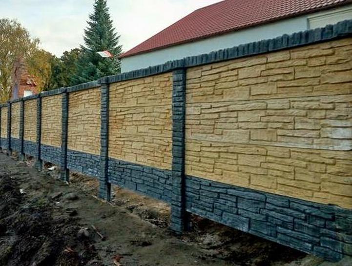 Ogrodzenia betonowe tradycyjne i barwione.